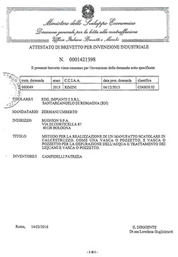 Brevetto n° 1421398